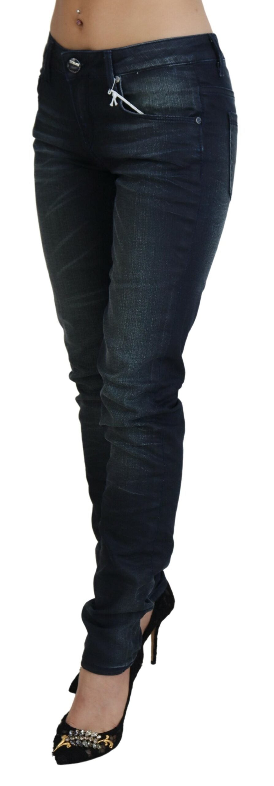 Chic Low Waist Slim Fit Denim Jeans - SEHABRANDS