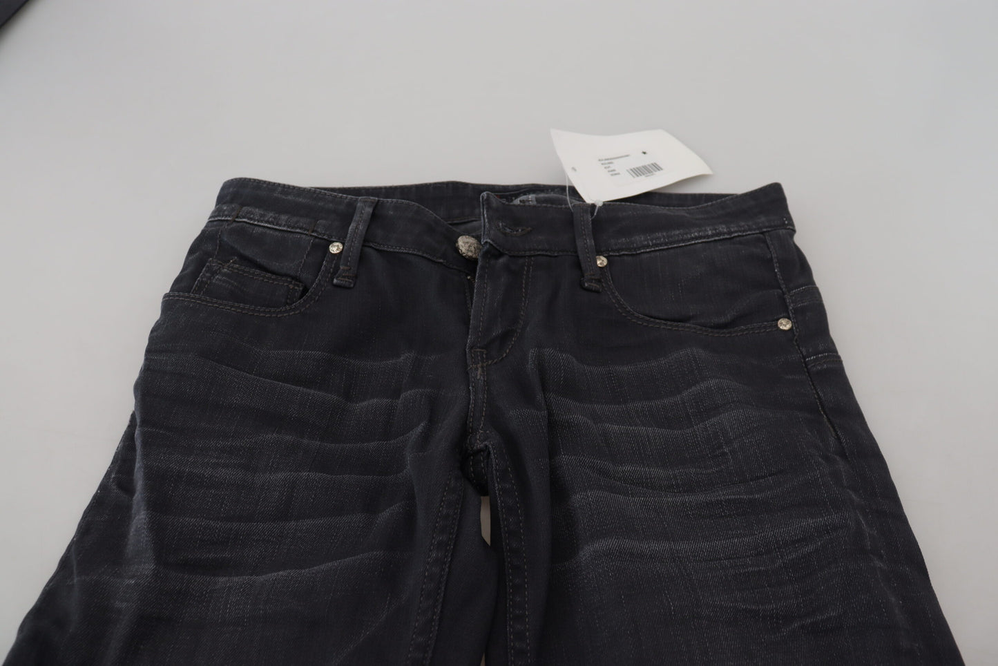 Sleek Black Washed Slim Fit Denim - SEHABRANDS