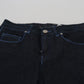 Chic Slim-Fit Cotton Denim in Dark Blue - SEHABRANDS