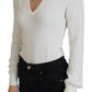 Chic Ivory Casual Blouse - SEHABRANDS