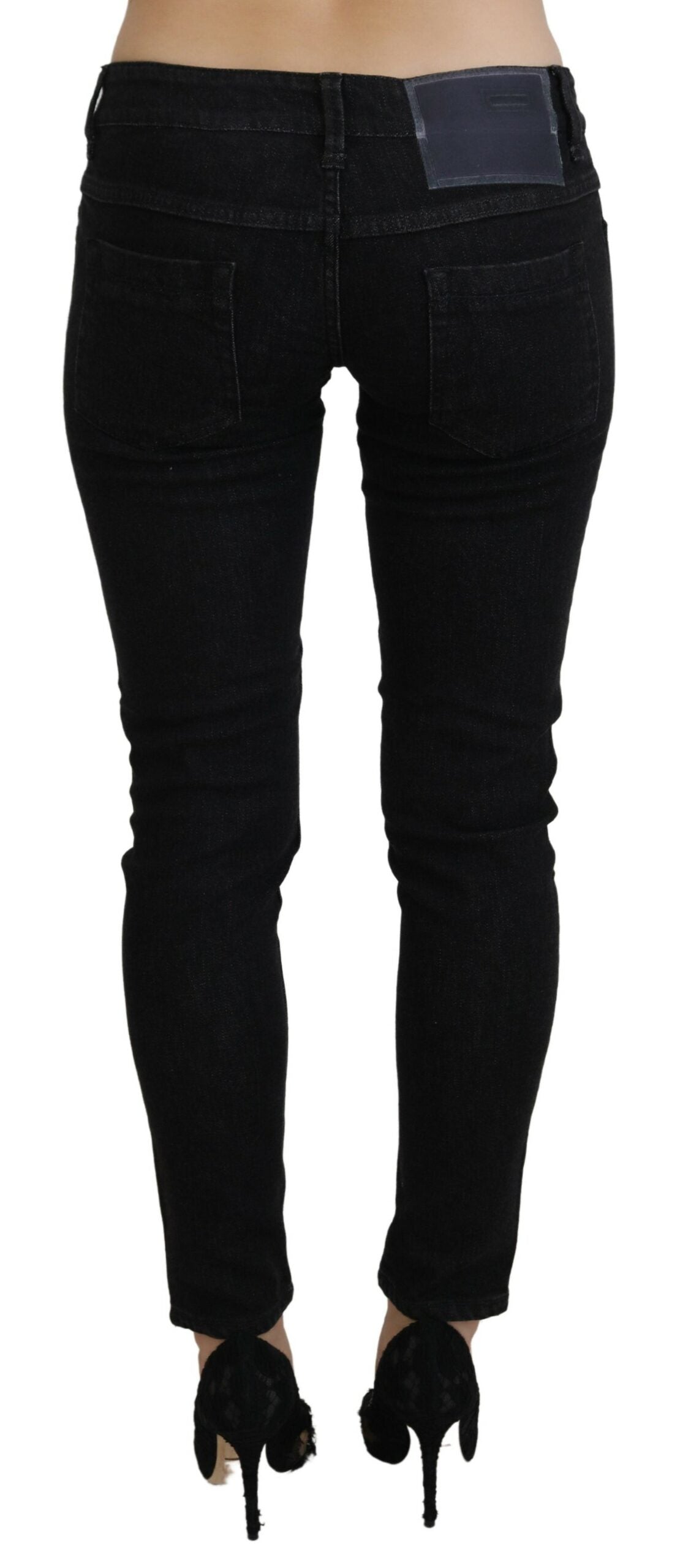 Sleek Cotton Slim Fit Denim In Black - SEHABRANDS