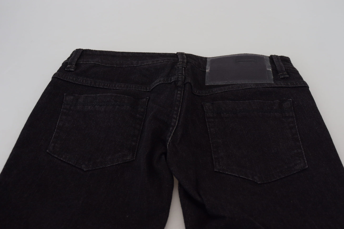 Sleek Cotton Slim Fit Denim In Black - SEHABRANDS