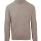 Malo Beige Cashmere-Wool Blend Turtleneck Sweater