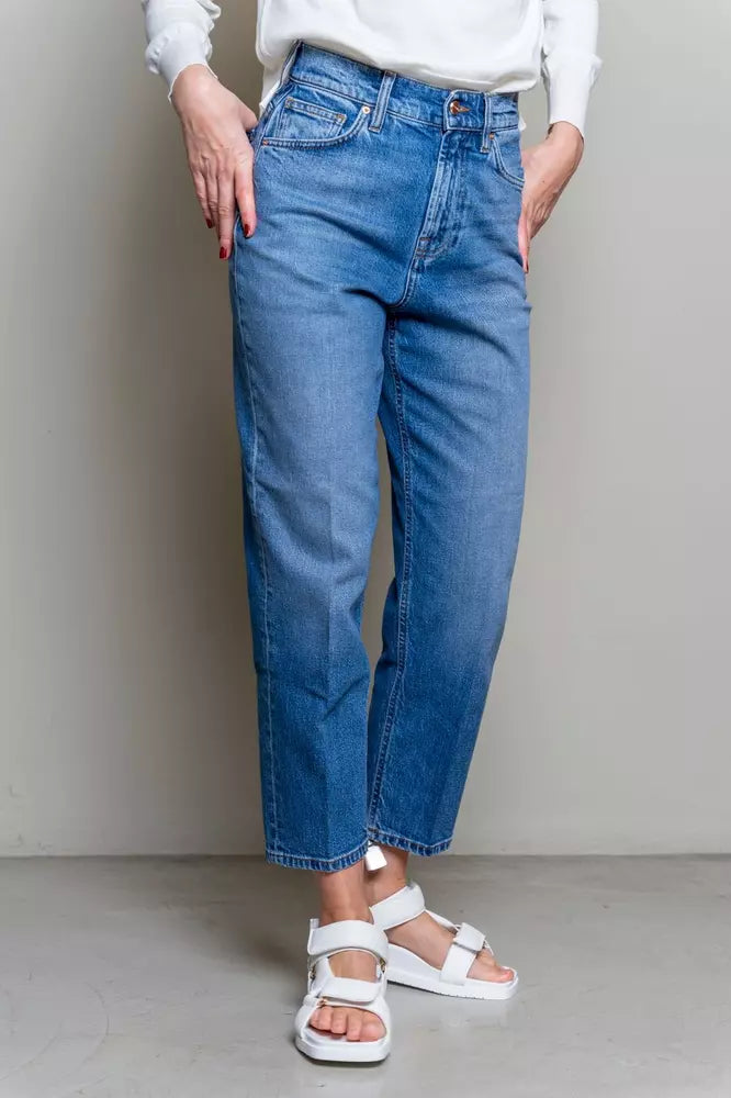 Elevated Blue High-Waist Denim for Women - SEHABRANDS