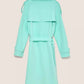 Elegant Light Blue Double-Breasted Trench Coat - SEHABRANDS