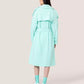 Elegant Light Blue Double-Breasted Trench Coat - SEHABRANDS