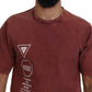 Dolce & Gabbana Elegant Maroon Printed Cotton Tee