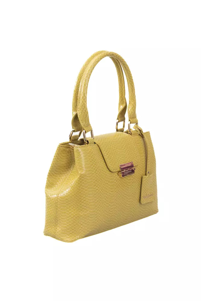 Yellow Polyurethane Women Crossbody Bag - SEHABRANDS