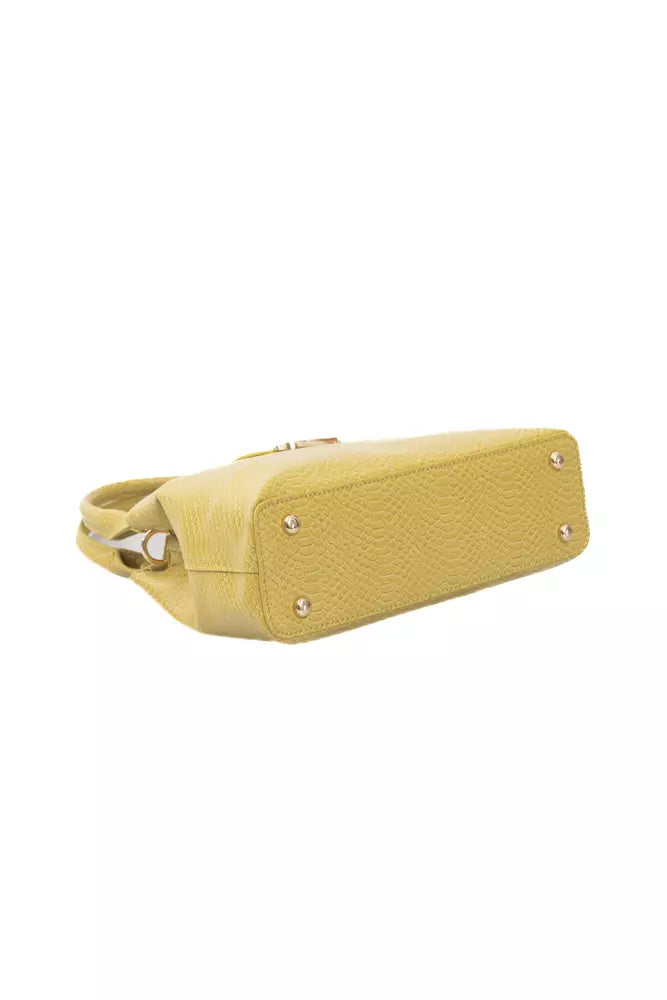 Yellow Polyurethane Women Crossbody Bag - SEHABRANDS