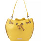 Yellow Polyurethane Women Crossbody Bag - SEHABRANDS