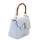 Light Blue Polyurethane Women Crossbody - SEHABRANDS