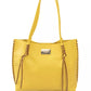 Yellow Polyurethane Women Handbag - SEHABRANDS