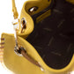 Yellow Polyurethane Women Crossbody Bag - SEHABRANDS