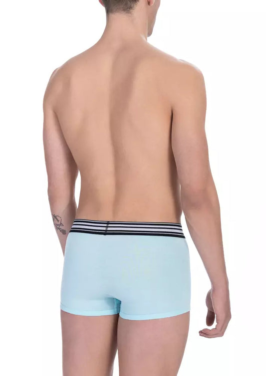 Light Blue Cotton Men Underwear Trunk Pack - SEHABRANDS