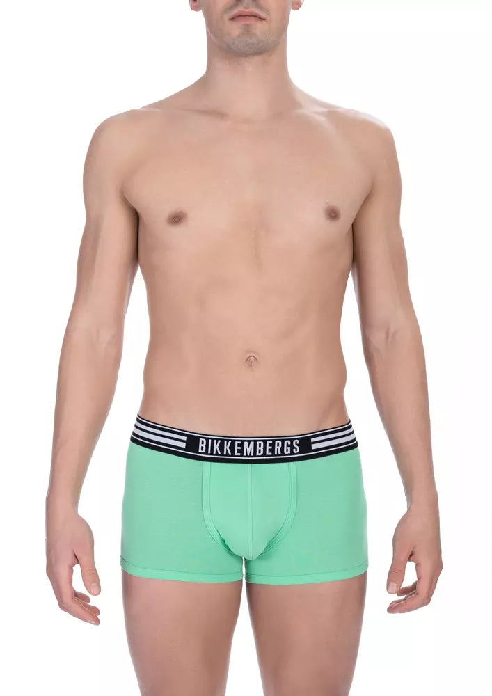 Green Cotton Men Underwear Trunk Pack - SEHABRANDS