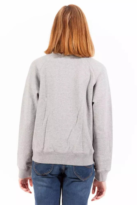 Gray Cotton Women Sweater - SEHABRANDS