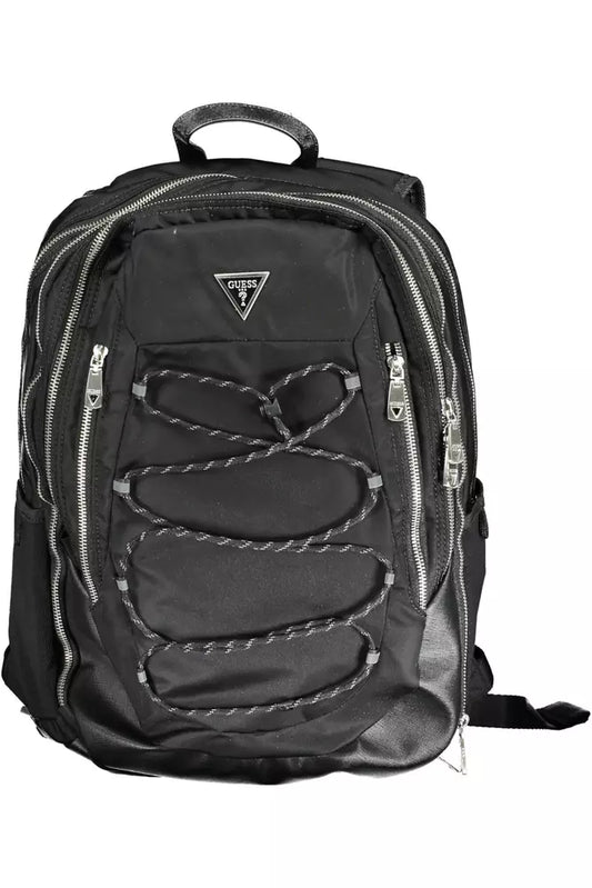 Black Polyamide Men Backpack - SEHABRANDS