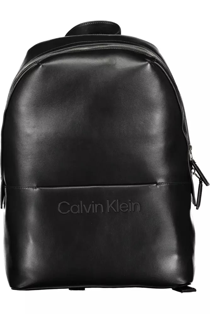 Black Polyester Men Backpack - SEHABRANDS