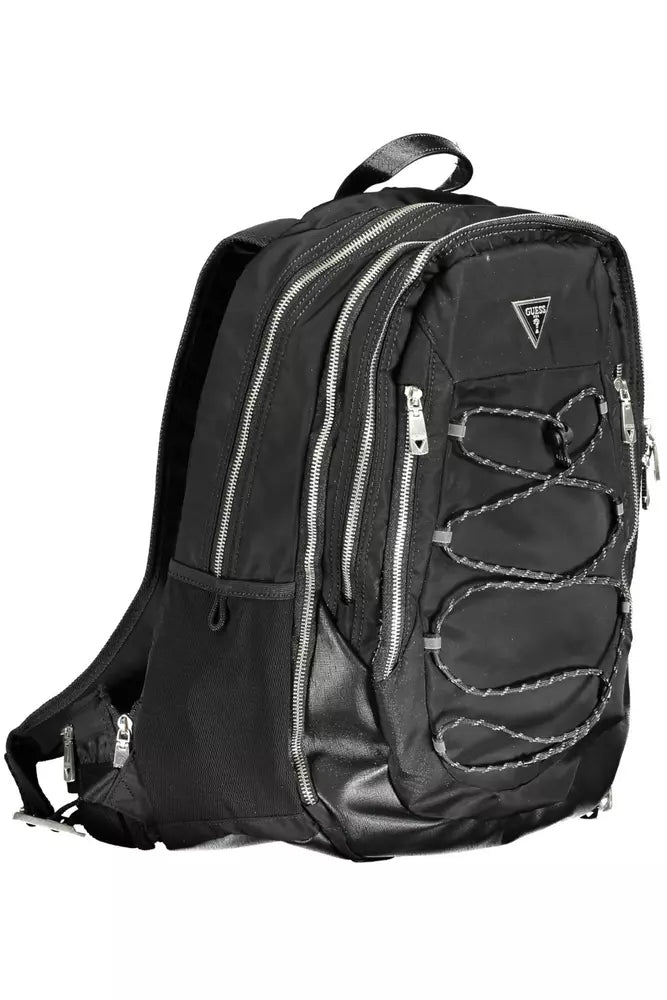 Black Polyamide Men Backpack - SEHABRANDS