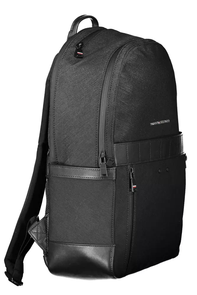 Black Nylon Men Backpack - SEHABRANDS