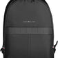 Black Polyester Men Backpack - SEHABRANDS