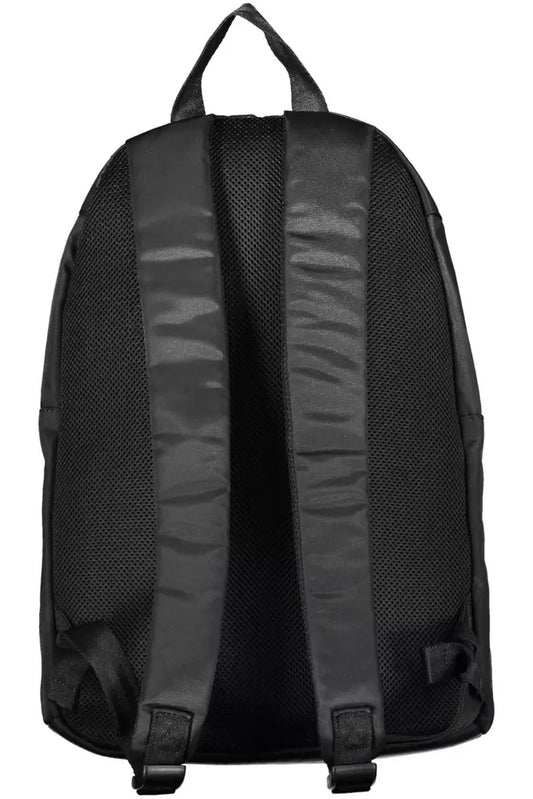 Black Polyester Men Backpack - SEHABRANDS