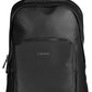 Black Polyester Men Backpack - SEHABRANDS