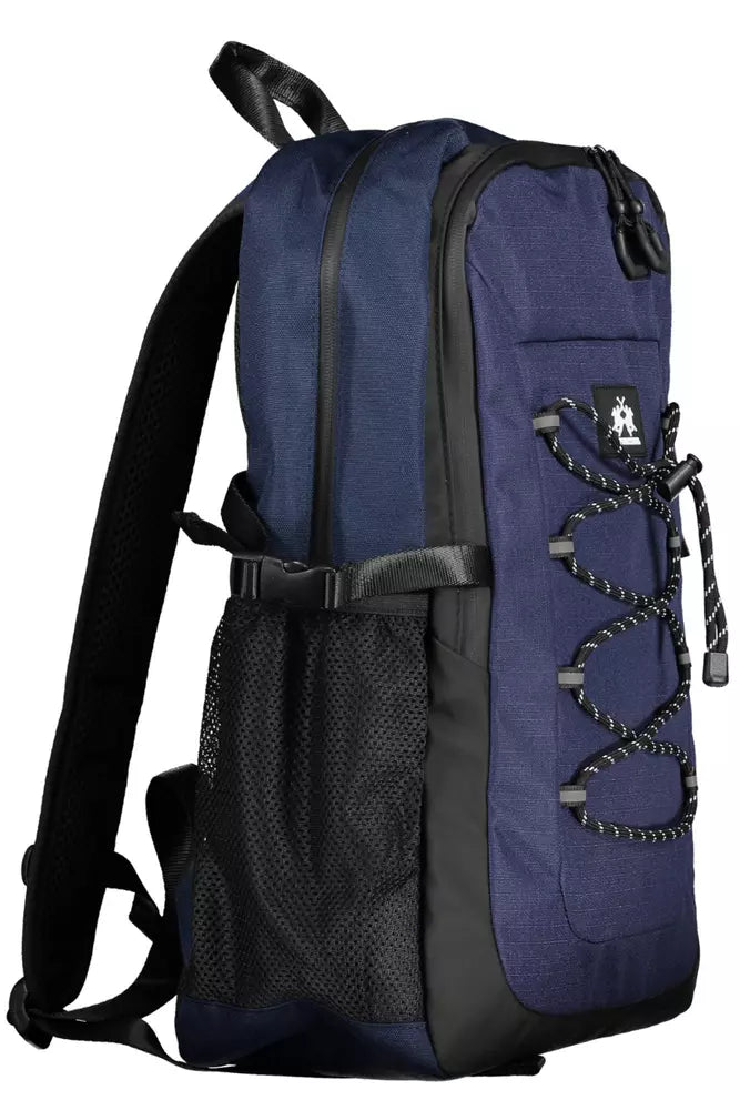 Blue Polyester Men Backpack - SEHABRANDS