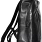 Black Polyester Men Backpack - SEHABRANDS