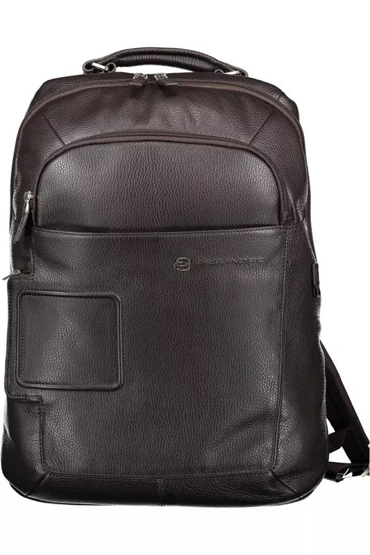 Brown Leather Men Backpack - SEHABRANDS