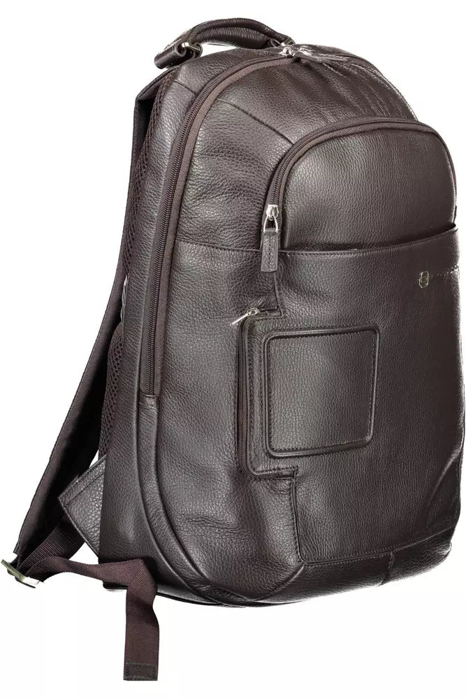 Brown Leather Men Backpack - SEHABRANDS