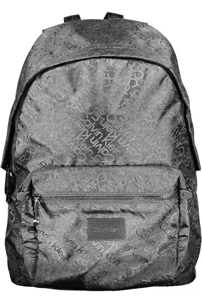 Black Polyester Men Backpack - SEHABRANDS