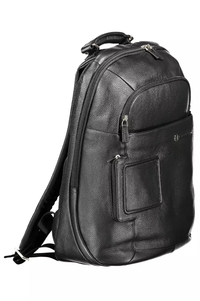 Black Leather Men Backpack - SEHABRANDS