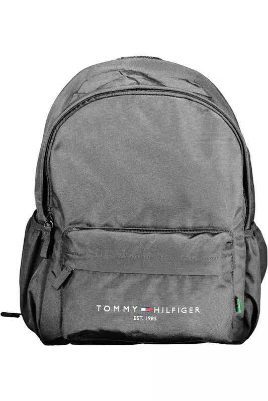 Black Polyester Men Backpack - SEHABRANDS