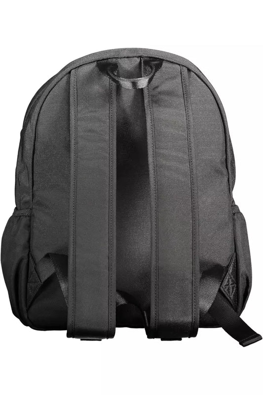 Black Polyester Men Backpack - SEHABRANDS