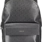 Black Polyester Men Backpack - SEHABRANDS