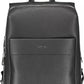 Black Polyester Men Backpack - SEHABRANDS