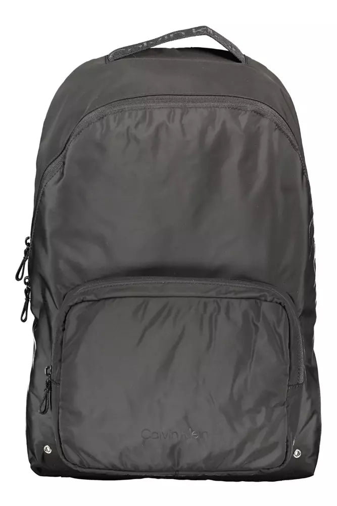 Black Polyester Men Backpack - SEHABRANDS