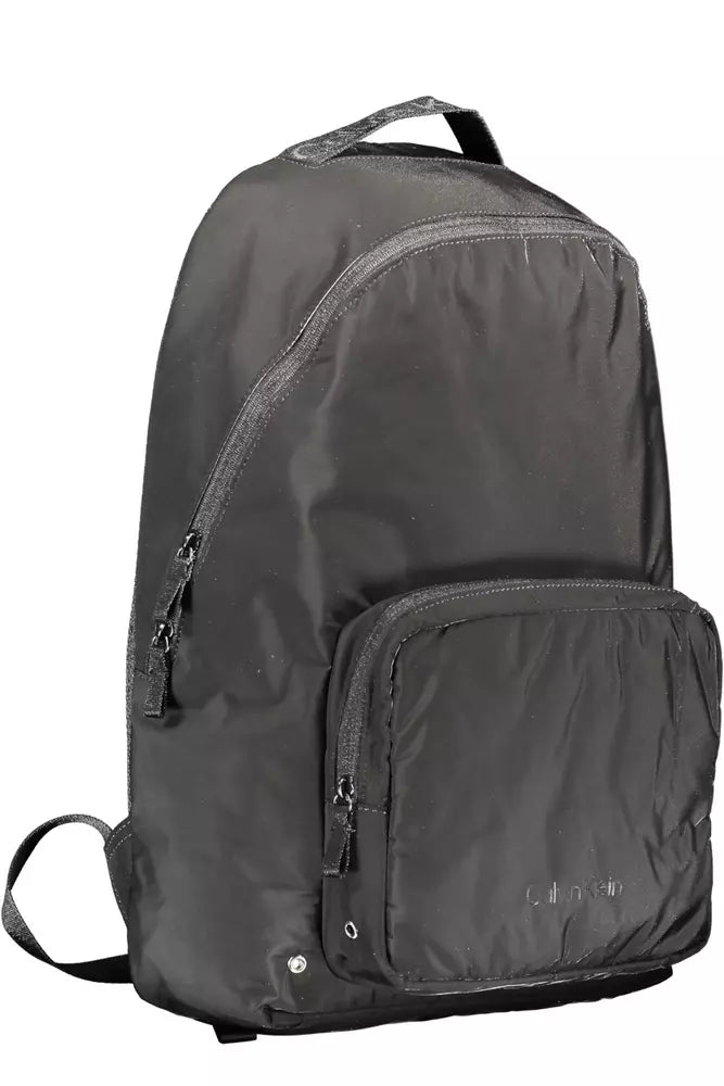 Black Polyester Men Backpack - SEHABRANDS