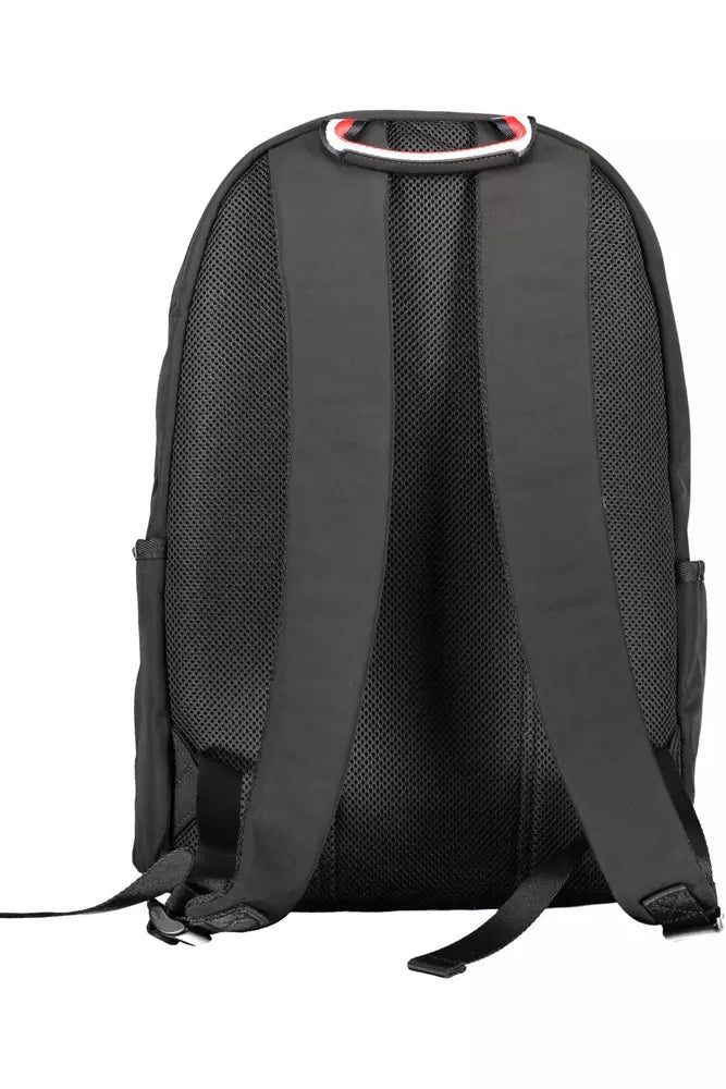 Black Polyester Men Backpack - SEHABRANDS