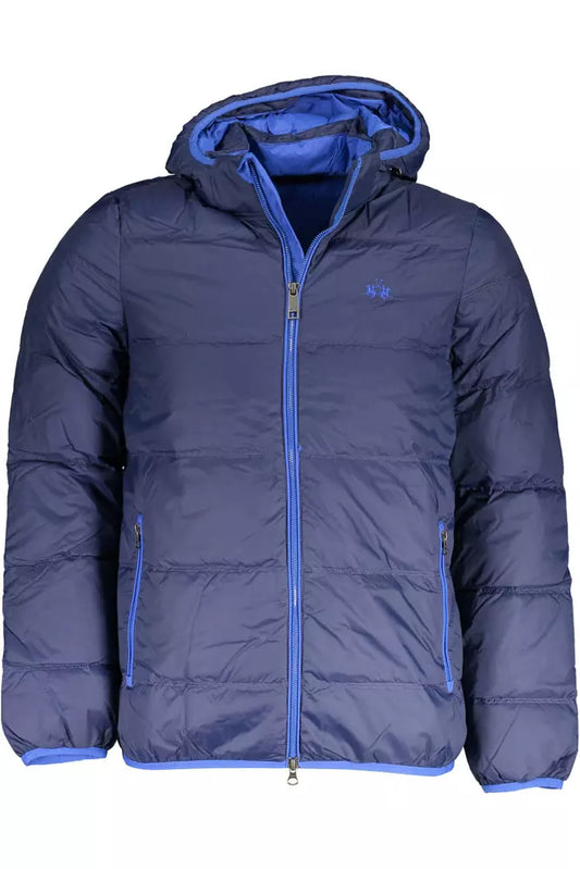 Blue Polyamide Men Jacket - SEHABRANDS