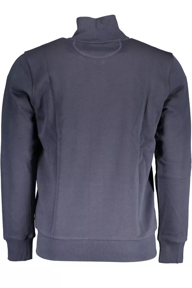 Blue Cotton Men Sweater - SEHABRANDS