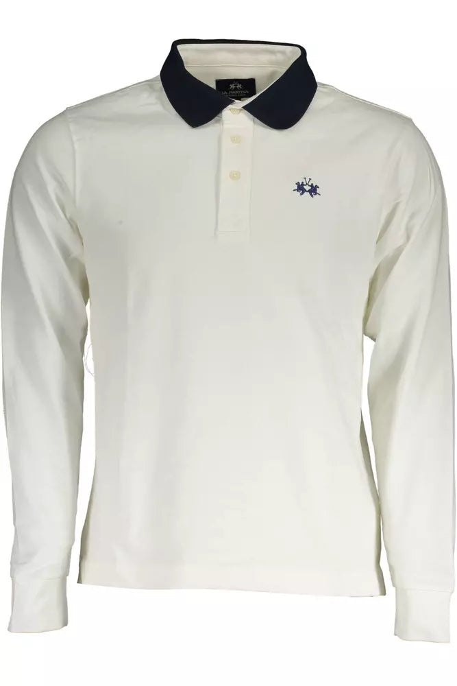 White Cotton Men Polo Shirt - SEHABRANDS