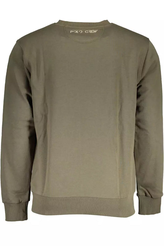 Green Cotton Men Sweater - SEHABRANDS