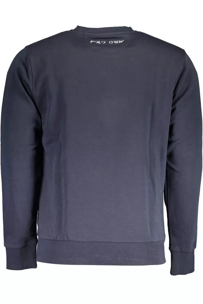 Blue Cotton Men Sweater - SEHABRANDS