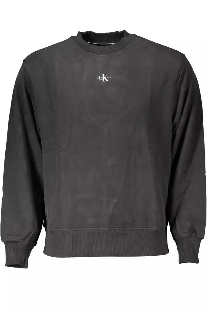 Black Cotton Men Sweater - SEHABRANDS