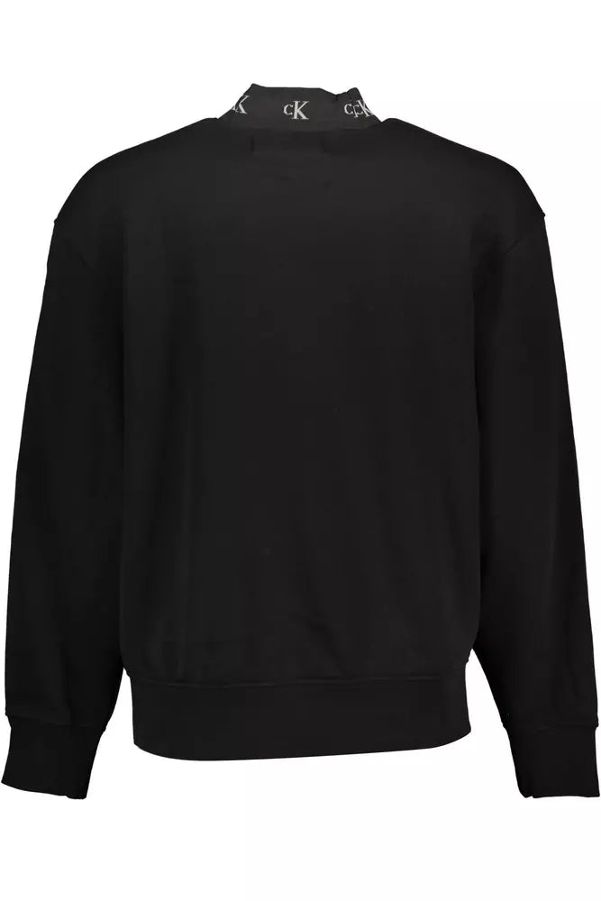 Black Cotton Men Sweater - SEHABRANDS