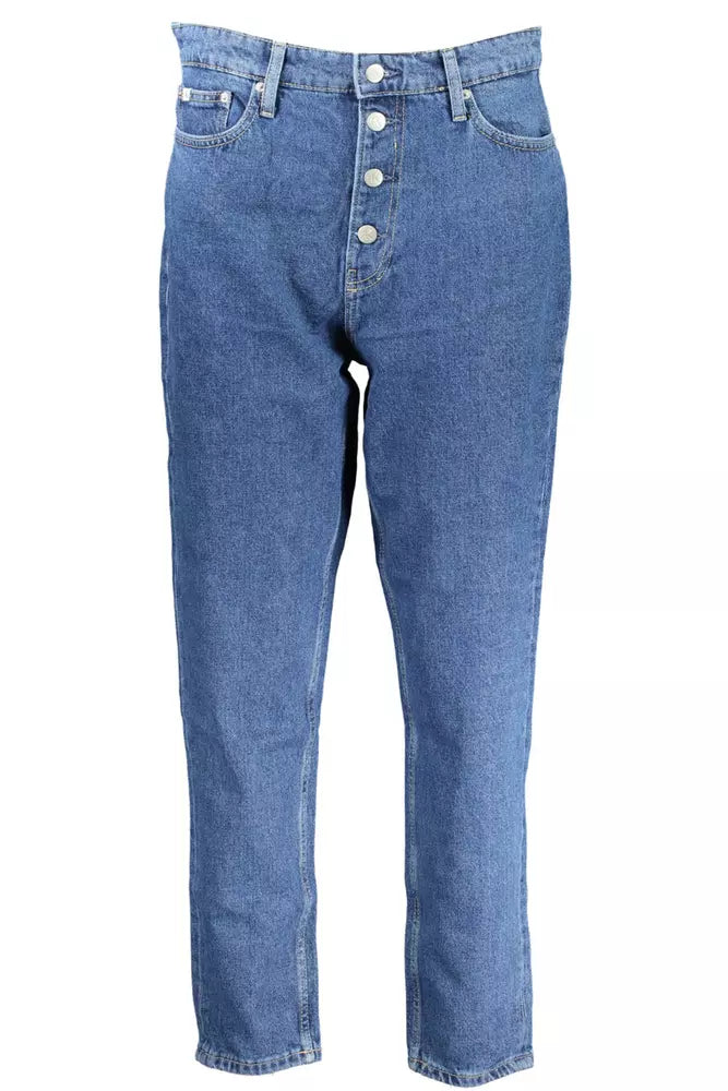 Blue Cotton Women Jeans - SEHABRANDS