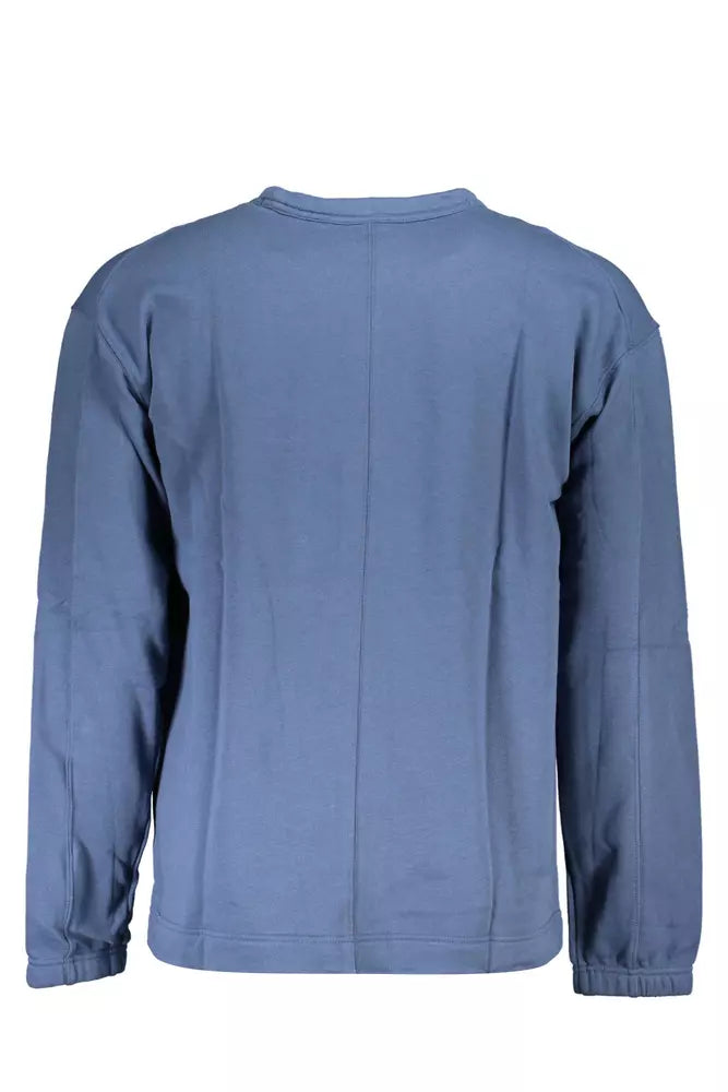 Blue Cotton Men Sweater - SEHABRANDS