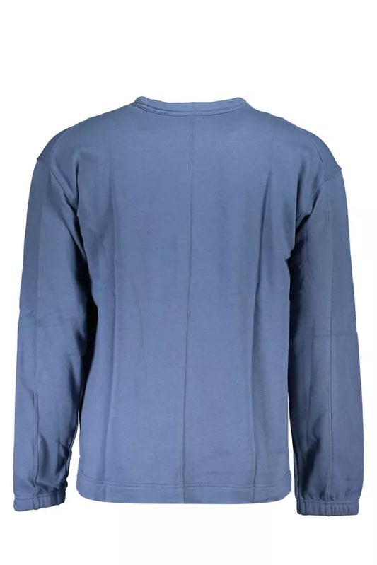 Blue Cotton Men Sweater - SEHABRANDS